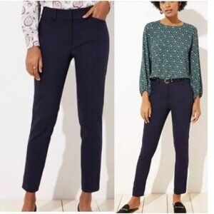 Ann Taylor Loft Blue Julie Skinny Ankle Pants Size 8